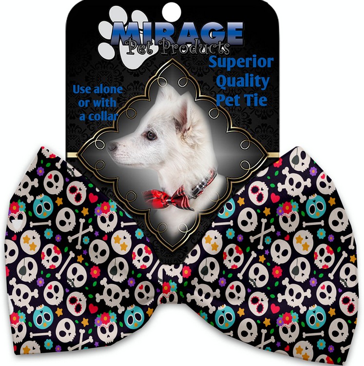 Dia de Los Muertos Skulls Pet Bow Tie